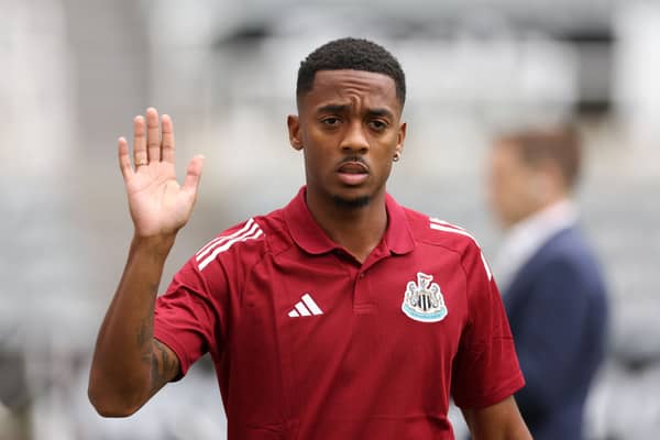 Joe Willock of Newcastle United arrives at the stadium prior to the Premier League match between Newcastle United FC and Southampton FC at St James' Park on August 17, 2024 in Newcastle upon Tyne, England. (Photo by Ian MacNicol/Getty Images)