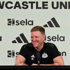 Eddie Howe during a Newcastle United press conference
