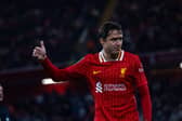 Federico Chiesa of Liverpool during the Carabao Cup Third Round match between Liverpool and West Ham United at Anfield on September 25, 2024 in Liverpool, England. (Photo by Nikki Dyer - LFC/Liverpool FC via Getty Images)