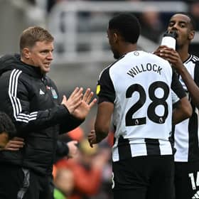 Newcastle United head coach Eddie Howe and Joe Willock