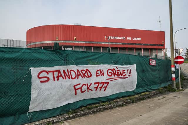 'Standard on strike' - a banner left behind after a protest against 777 Partners in May 2024.
