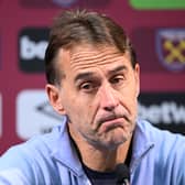Julen Lopetegui, Manager of West Ham United speaks in a press conference 