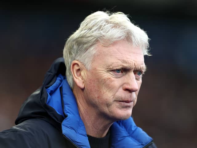 David Moyes, Manager of Everton, looks on prior to the Premier League match between Brighton & Hove Albion FC and Everton FC at Amex Stadium on January 25, 2025 in Brighton, England. (Photo by Bryn Lennon/Getty Images)