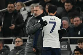Son Heung-Min was subbed off with a knock during Spurs' victory over Man Utd