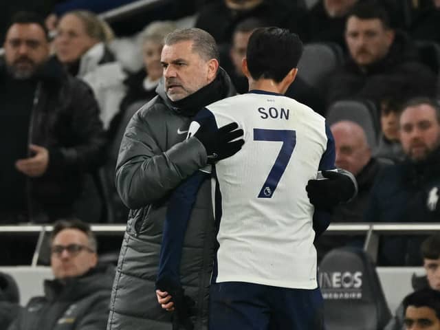 Son Heung-Min was subbed off with a knock during Spurs' victory over Man Utd