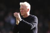 David Moyes, Manager of Everton, applauds the fans following the Premier League match between Everton FC and Manchester United FC at Goodison Park on February 22, 2025 in Liverpool, England. (Photo by Lewis Storey/Getty Images)