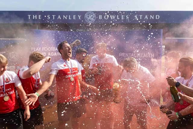 'Gibraltar' celebrate their success after winning last year's tournament.