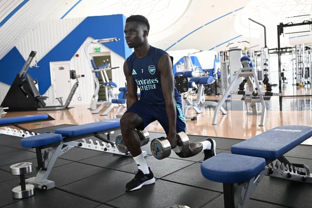 Bukayo Saka is edging closer to a return to fitness.