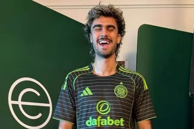 Jota wearing the new Celtic kit in a leaked photo on Instagram.