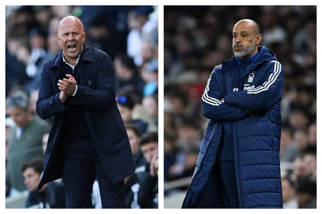 Arne Slot and Nuno Espirito Santo