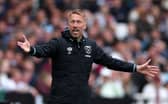 Graham Potter signals to West Ham players at home against Tottenham | Getty Images