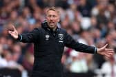 Graham Potter signals to West Ham players at home against Tottenham | Getty Images