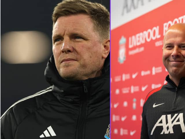 Liverpool are thought to be interested in Newcastle ace Anthony Gordon. (Getty Images/ Canva)