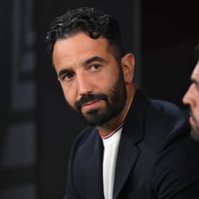 A dejected Ruben Amorim at the Europa League final | Getty Images