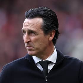 Unai Emery, Manager of Aston Villa, looks on after the Premier League match between Manchester United FC and Aston Villa FC at Old Trafford on May 25, 2025 in Manchester, England. (Photo by Alex Livesey/Getty Images)