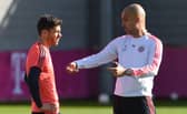 Xabi Alonso and Pep Guardiola in a Bayern Munich traning session in 2016 | Getty Images