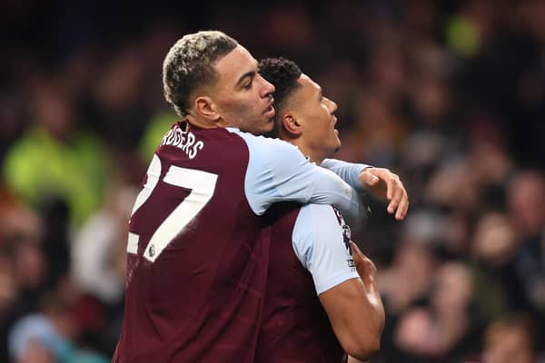 Morgan Rogers and Ollie Watkins celebrate for Aston Villa in the Premier League | Getty Images