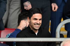 Mikel Arteta enjoys the view from the stands as his Arsenal side beat Southampton in the Premier League | Getty Images