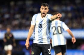 Nicolas Tagliafico during a 2026 World Cup qualifier for Argentina | Getty Images