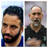 Ruben Amorim and Igor Tudor, managers of Manchester United and Juventus.