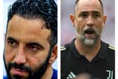 Ruben Amorim and Igor Tudor, managers of Manchester United and Juventus.