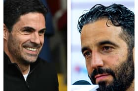 Mikel Arteta and Ruben Amorim, managers of Arsenal and Manchester United.