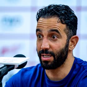 Ruben Amorim, Manchester United head coach, during a pre-season press conference.