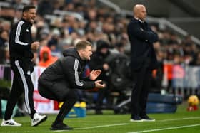 Eddie Howe, Jason Tindall and Arne Slot in the Premier League.