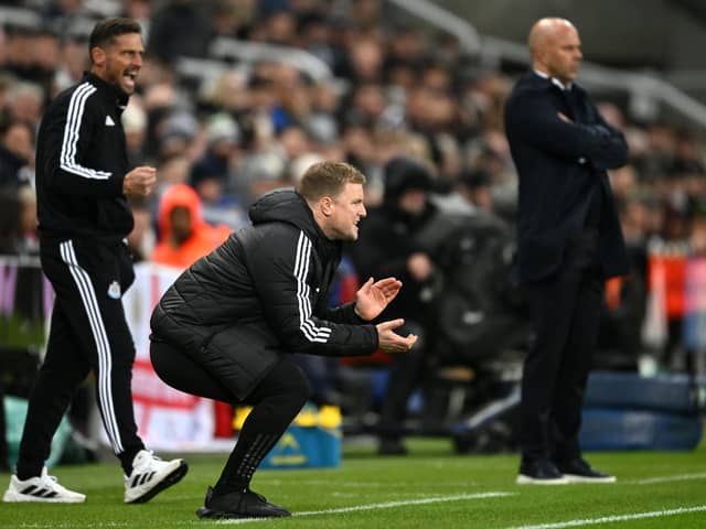 Eddie Howe, Jason Tindall and Arne Slot in the Premier League.