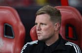 Eddie Howe looks on as his Newcastle side face Arsenal in pre-season | Yong Teck Lim/Getty Images