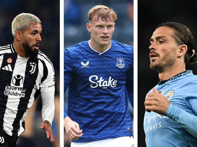 Douglas Luiz, Jarrad Branthwaite and Jack Grealish could all line up together for Everton this season | National World / Getty Images