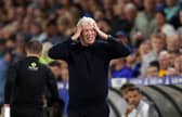 David Moyes shows his frustration in Everton's 1-0 defeat to Leeds in the Premier League | George Wood/Getty Images