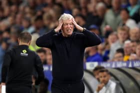 David Moyes shows his frustration in Everton's 1-0 defeat to Leeds in the Premier League | George Wood/Getty Images