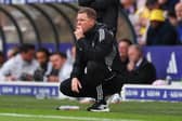Eddie Howe watches on as his Newcastle United side face Leeds in the Premier League | Marc Atkins/Getty Images