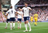 England cruised to a 2-0 victory over Andorra at Villa Park, courtesy of Declan Rice's header and an own goal from Christian Garcia.
