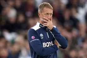 West Ham United manager Graham Potter during a London derby defeat to Tottenham Hotspur.