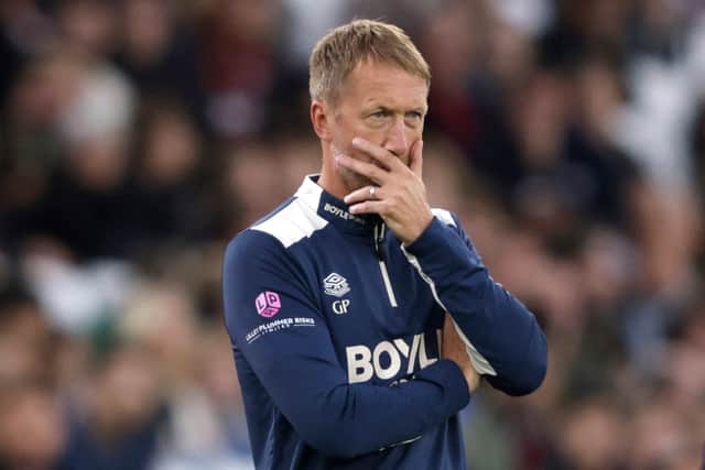 West Ham United manager Graham Potter during a London derby defeat to Tottenham Hotspur.
