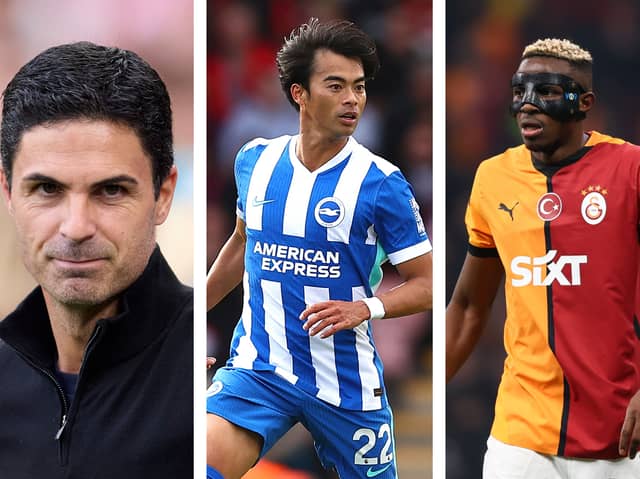 Could Brighton & Hove Albion's Kaoru Mitoma and Galatasaray's Victor Osimhen join Mikel Arteta at Arsenal in the January transfer window? | National World / Getty Images
