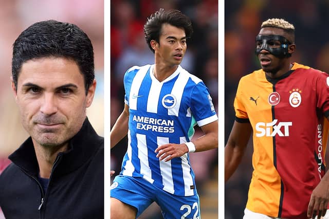 Could Brighton & Hove Albion's Kaoru Mitoma and Galatasaray's Victor Osimhen join Mikel Arteta at Arsenal in the January transfer window? | National World / Getty Images
