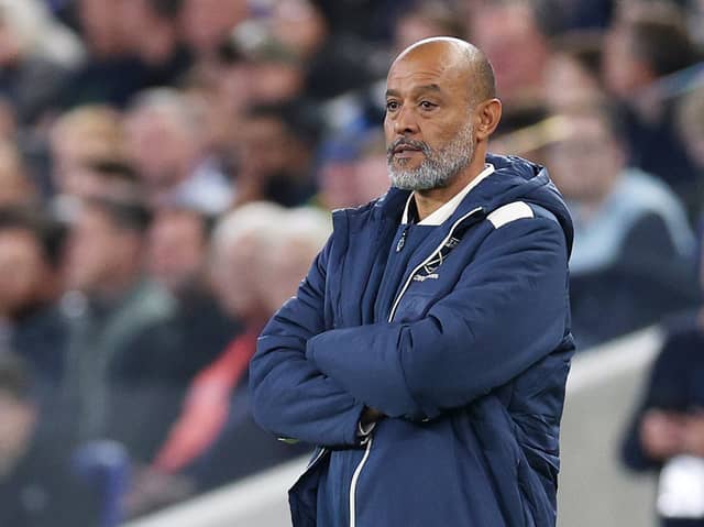 Nuno Espirito Santo looks on as West Ham United side are beaten by Everton | Michael Regan/Getty Images