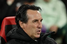 Unai Emery in attendance at Aston Villa's Europa League match against Go Ahead Eagles | Christof Koepsel/Getty Images