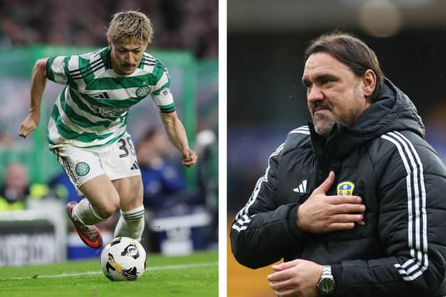Could Daizen Maeda be heading from Celtic to Daniel Farke's Leeds United in the January transfer window? | National World / Getty Images