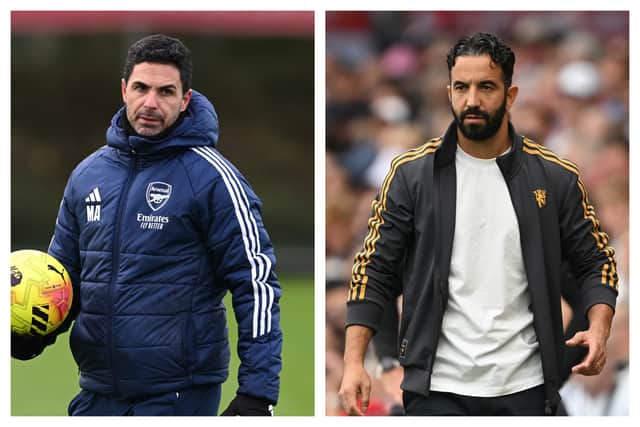 Mikel Arteta and Ruben Amorim