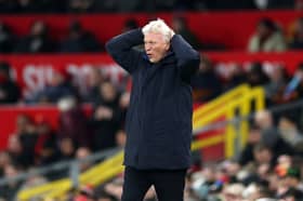 David Moyes reacts to Everton's Premier League match against Manchester United | Carl Recine/Getty Images