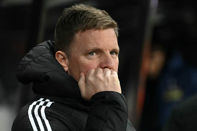 Eddie Howe looks on as his Newcastle United side face Tottenham Hotspur in the Premier League | Paul ELLIS / AFP via Getty Images