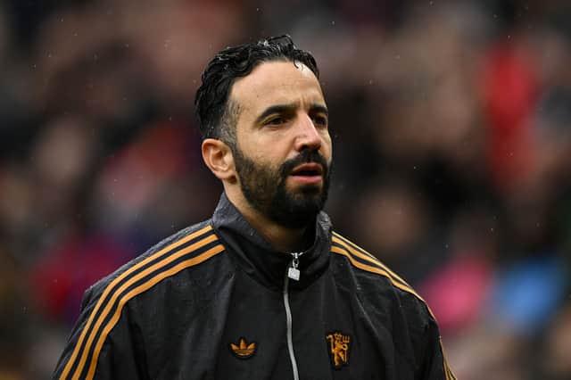 Ruben Amorim on the Old Trafford touchline as his Manchester United side take on Sunderland in the Premier League | Gareth Copley/Getty Images