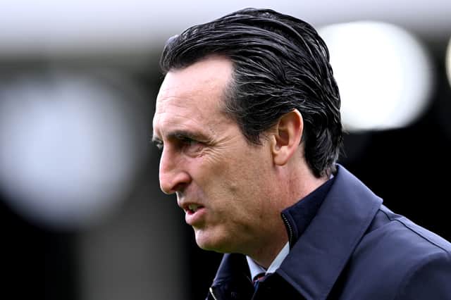 Aston Villa manager Unai Emery