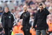 Mikel Arteta and Eddie Howe on the touchline during the Premier League match between Arsenal and Newcastle United | George Wood/Getty Images