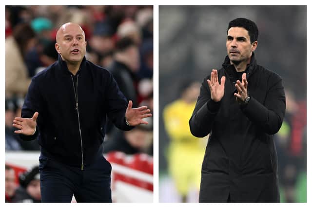 Arne Slot and Mikel Arteta.