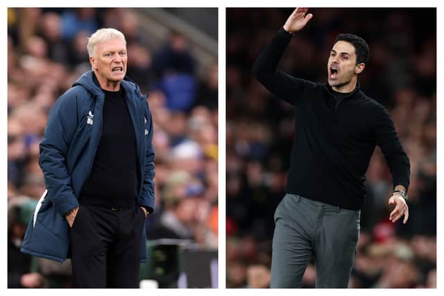David Moyes and Mikel Arteta